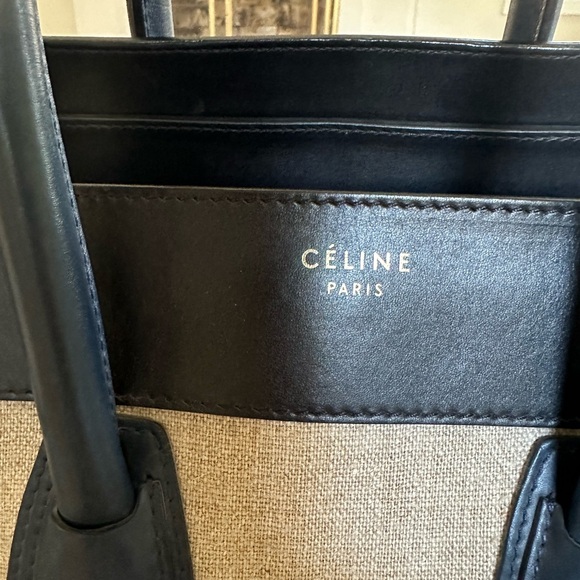 SALE Celine Luggage in good condition canvas calfin tri color. - Picture 8 of 14